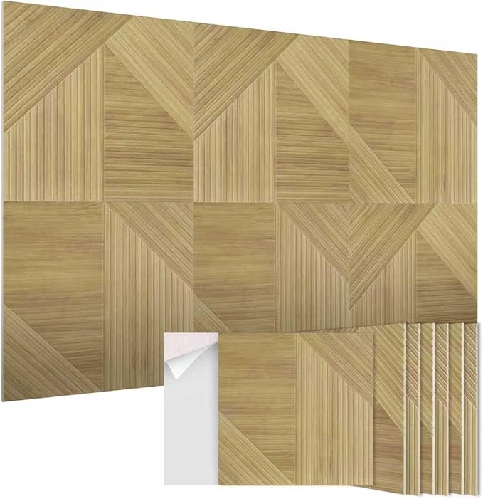 EVENRISING Large Acoustic Panels 6 Pack,Soundproof Wall Panels 23.6 x 23.6 Inches,Decorative Sound Panels,Self-Adhesive Acoustic Wall Panels for Home Studio Office, Harmony Geometric