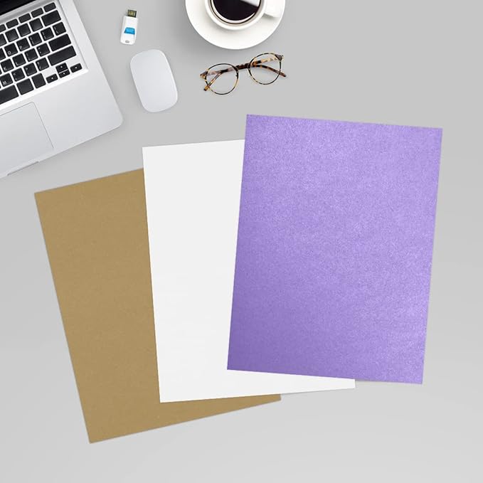 LUXPaper 8.5" x 11" Cardstock | Letter Size | Amethyst Metallic | 105lb. Cover (192lb. Text) | 50 Qty