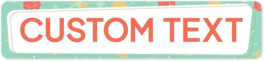 Custom Sign, Custom Street Sign, 11 Font Colors, 13 Font Styles, 4 Hole Options, 22 Sizes, 4x18 Inches, Rust Free DiBound, Fade Resistant, Made in USA by My Sign Center (Mid-Century Modern 2)