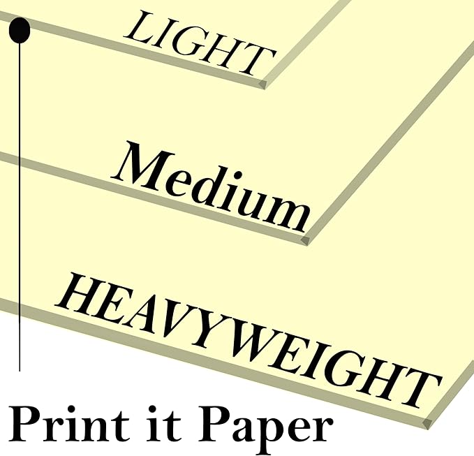 Print It - Vellum Bristol Colored Cardstock Cover Paper, 67 Lb, 8.5" X 11”, Heavyweight Colored Cardstock for Crafts, School, Invitations, And Office Use - Decoration Drawing 250/Case-Cream