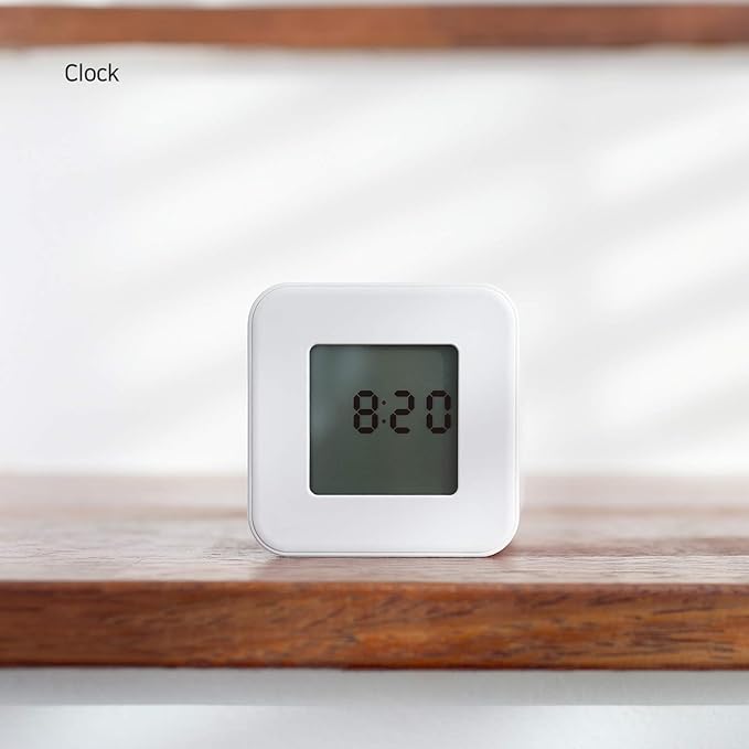 mooas Multi Clock Time Cube Timer (White), Alarm & Backlight Desk Productivity for ADHD Kids Classroom Study, Kitchen, Cooking, Desk, Office, Time Management 5,15,30,60 min Timer Various Setting