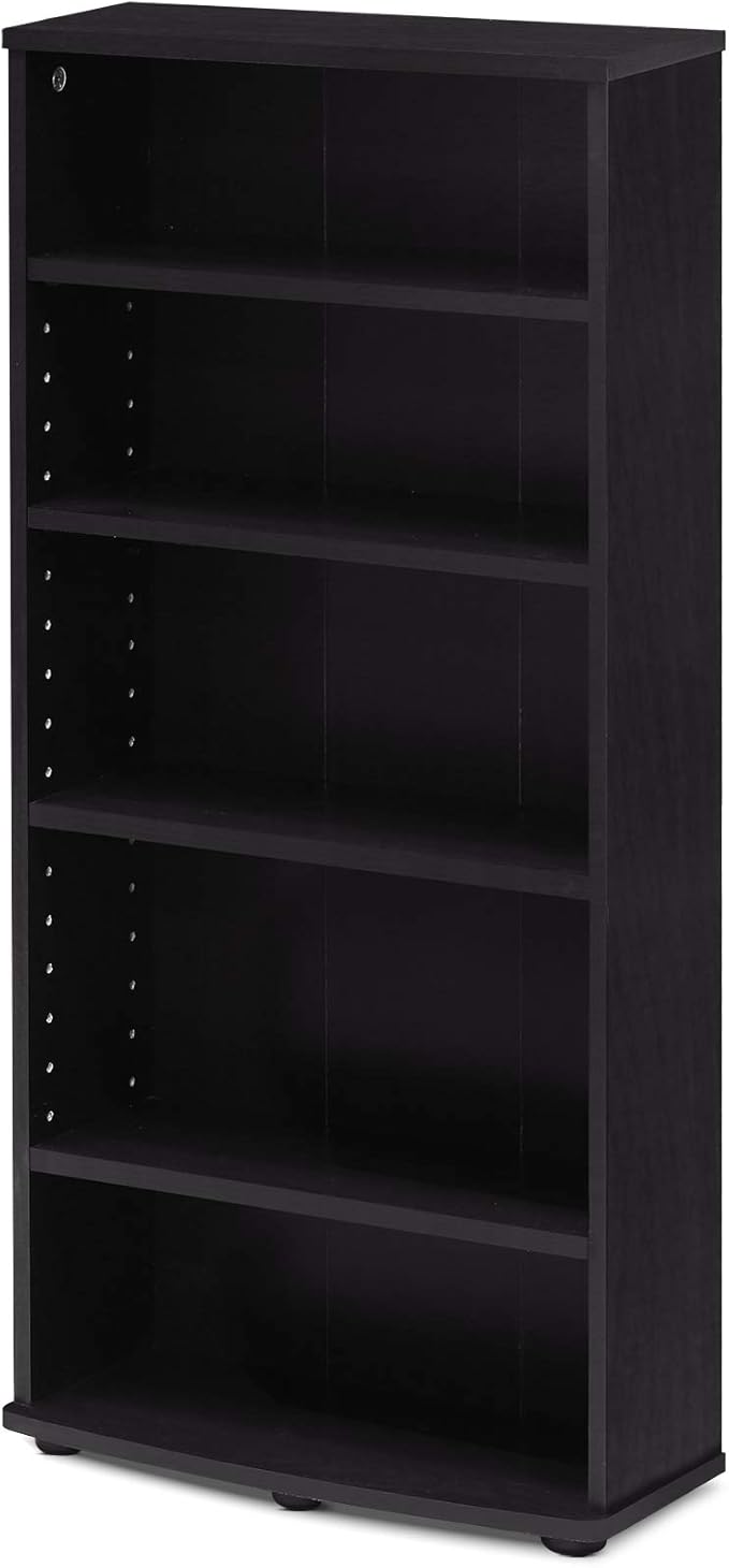 FURINNO Jaya 4-Tier Multimedia Storage Tower, Espresso