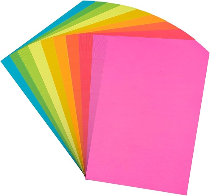 Colored Print&Copy Paper 8.5x11 Inches,180 Sheets 6 Colors Pastel A4 Printer Paper 20 lb/90GSM Colored Multipurpose Computer Pastel Paper for Office Printer School Cutting DIY Kids