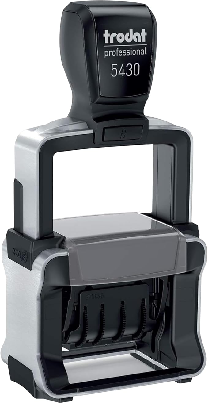 Trodat 5430 Professional Self-Inking Date Stamp with E-MAILED - Blue Ink