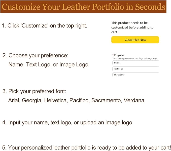Geslun Personalized Vegan Leather Portfolio, Legal Size 8.5 x 14 Pad Holder, Custom Business Padfolio for Men Women, Zippered 14" Laptop Organizer, Professional Notepad Folio, Black