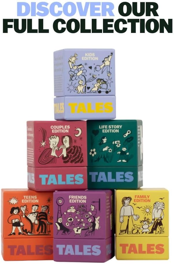 TALES 150 Conversation Starter Cards, Couples Edition, Valentines Day Gift for Couples, Games for Adults, Date Night Ideas, Anniversaries, and Quality Time Together, Prompts for Deeper Connection