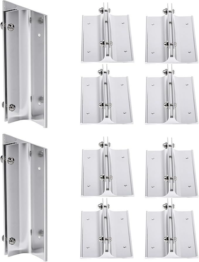 SINKAA Aluminum Corridor Sign Holder, 10 Pack Direct Sign Mount Bracket, Design for Restroom, Conference Room Classic Silver Signs - 4" Length, 1/8" Substrate - Easy to Install