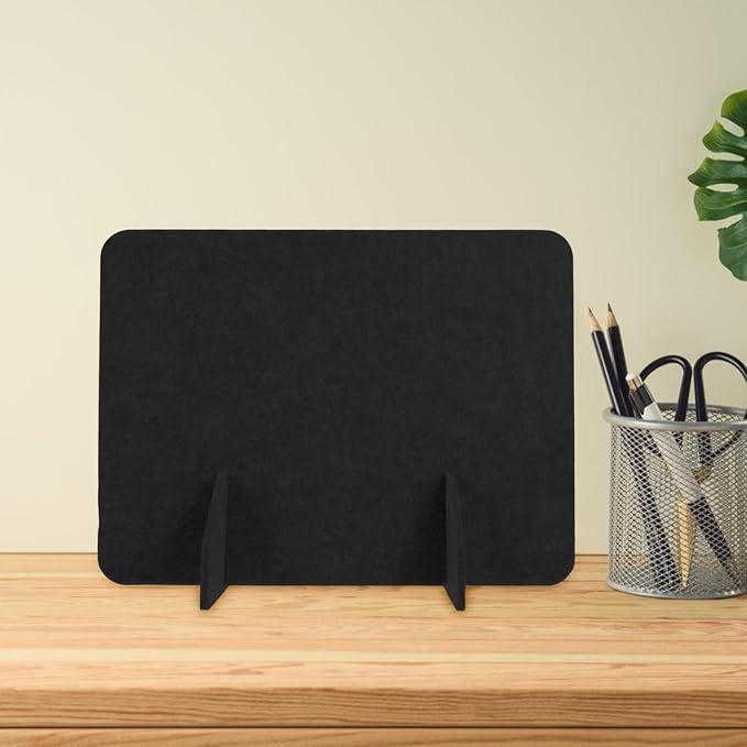 HOODANCOS 2pcs Felt Privacy Panel for Desktop Noise Reduction No Drill Installation Versatile Tabletop Separator for Office Classroom and Home Use