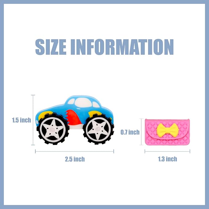 CLOCK KING 110pcs 3D Cute Kids Erasers, Random Desktop Pet Toys Gifts, Classroom Rewards Kids Party Gifts, Various Styles Such as Animals, Food, Plants, Space, Princess, Sports, Halloween, Christmas