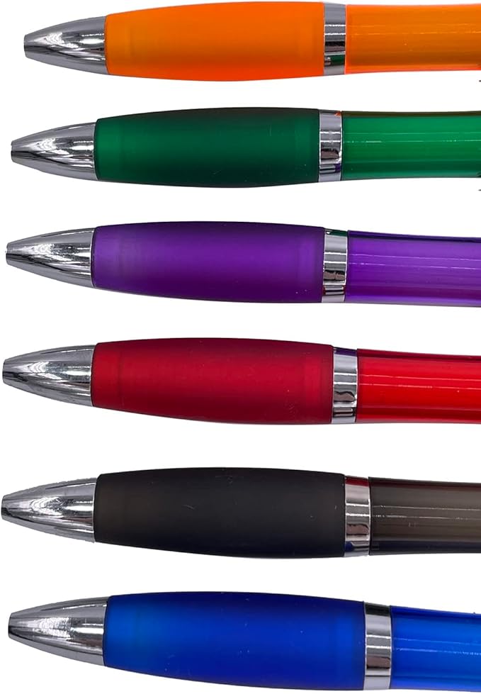 HEYZARDA Personalized Pens with Name Custom Text Logo Retractable Customized Ballpoint Pens for Church Office Business 50 Pcs, Purple