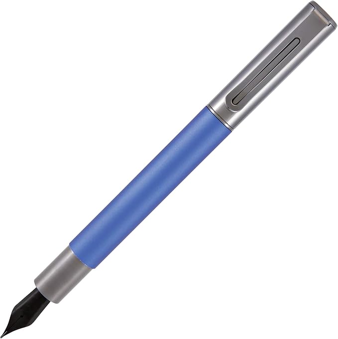 Monteverde USA Ritma Fountain Pen in Blue – Stub Nib, Calligraphy JoWo Stainless Steel, Refillable Ink Cartridge/Converter – Perfect for Artists & Calligraphers