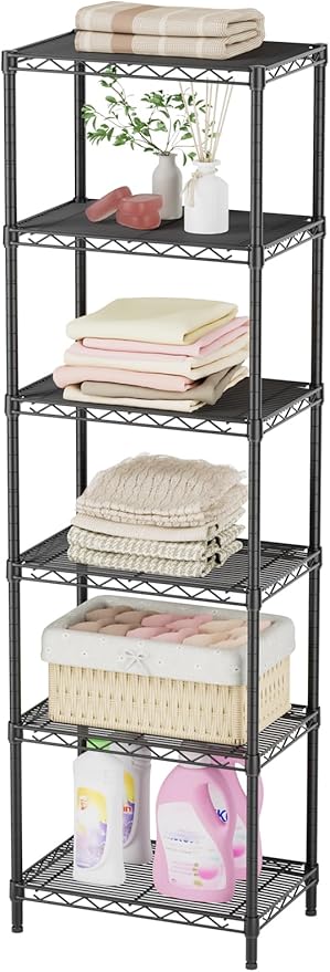SINGAYE Shelf Closet Wire Shelving：Adjustable Metal Unit for Laundry Room Organization Bathroom Kitchen Home Storage Small Pantry Rack Shelves