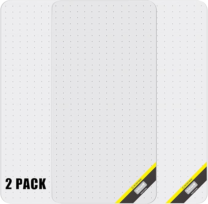 Vicwe Office Chair Mat for Carpet, 2 Pack, 36''x 48'' Heavy Duty Chair Mat for Carpeted Floors, Easy Rolling Hard Mat for Office Chair on Carpets, Anti-Slip Carpet Protector Mat Clear,Ship Flat