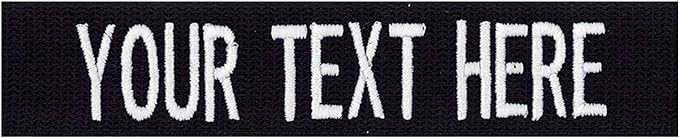 Custom Uniform Name Tapes Solid Colors. Black Webbing, 3.5 Inch Sew on