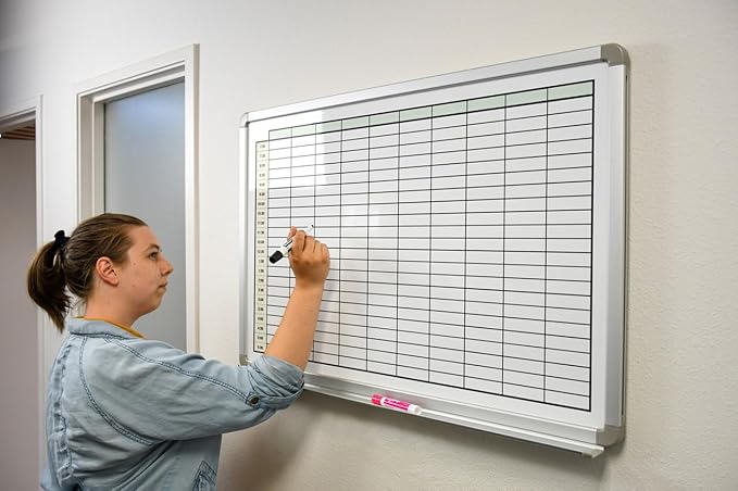 30 Minute Schedule with Color Whiteboard 60" x 40"