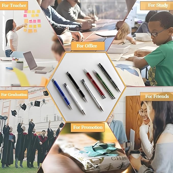 Yucold Customized ballpoint pens in bulk, personalized ballpoint pens with free engraving, for use in companies, enterprises, graduation anniversaries (Sky blue,39)