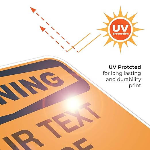 Custom Warning Sign, OSHA Sign, 12x18 Inches, Rust Free .063 Aluminum, Fade Resistant, Made in USA