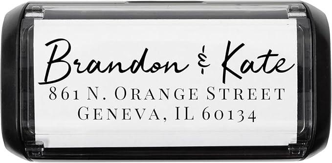 Self Inking Modern Address Stamps | Custom Return Address Stamper (Brandon, Medium)