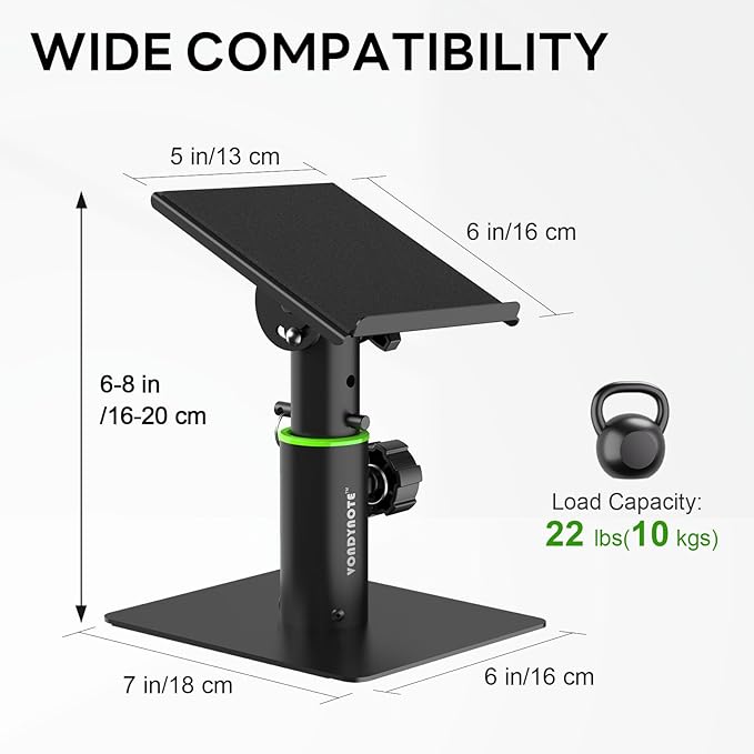 Vondynote Set of 2 Tablet Stand Holders Desktop Stands Angle Height Adjustable for iPad, Phone, mini Monitors, Kindle