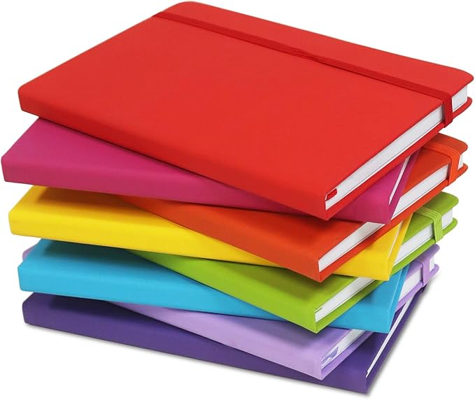 KODAPAGE A5 Liend Journal Notebook, 7mm College Ruled Notepad, Journaling for Writing, Work, School, Travel and Note Taking, Hardcover 224 Pages (112 Sheets) 5.5 x 8.3 inches Multicolored (8 Pack)