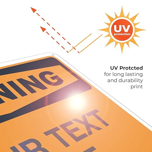 Custom Warning Sign, OSHA Sign, 10x14 Inches, Rust Free .040 Aluminum, Fade Resistant, Indoor/Outdoor Use, Made in USA