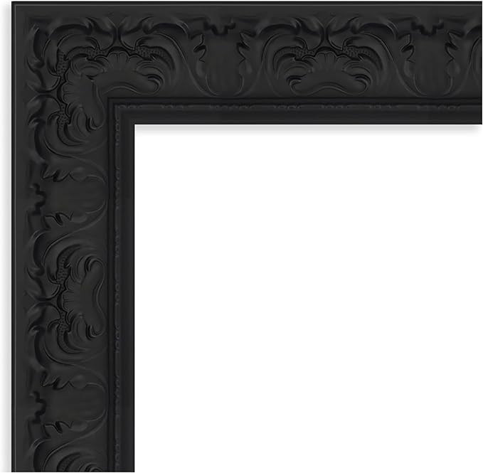 Amanti Art Black Framed Magnetic Board 27x55 Oversize Vision Board for use with Magnets, 100% Metal Sheet to Display Items as Office Decor or for Home Organization in mudroom, Kitchen or Kids Room