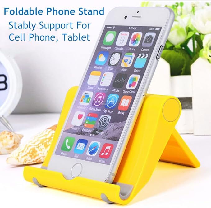 JUSDIQIR Adjustable Foldable Cell Phone Stand for Desk, Compatible with Most Devices, 1.5 Ounces