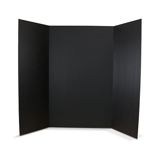 Flipside Products 36” x 48” Project Boards for Presentations, Science Fair, School Projects, Event Displays and Trifold Picture Board, Proudly Made in USA - Black - 10 Pack