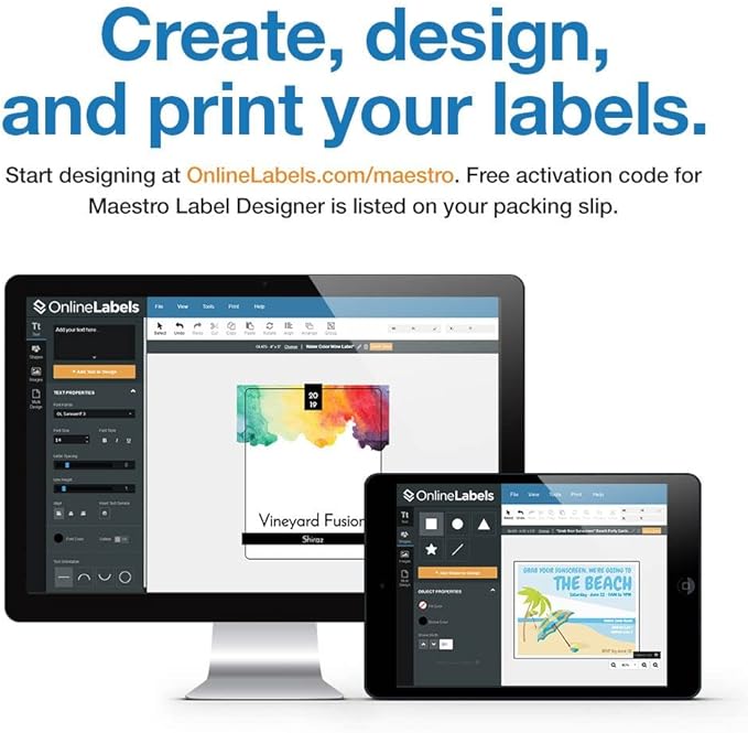 3.434 x 0.667 File Folder Labels - Blank White Matte - 30,000 Labels, 1,000 Sheets - Inkjet/Laser Compatible - Online Labels