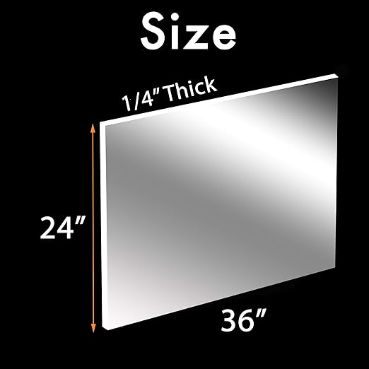 CALPALMY (2-Pack) 24 x 36 Clear Acrylic Sheet Plexiglass 1/4” Thick; Use for Craft Projects, Signs, Display Cases, Sneeze Guard and More; Cut with Cricut, Engraver, Power Saw or Hand Tools