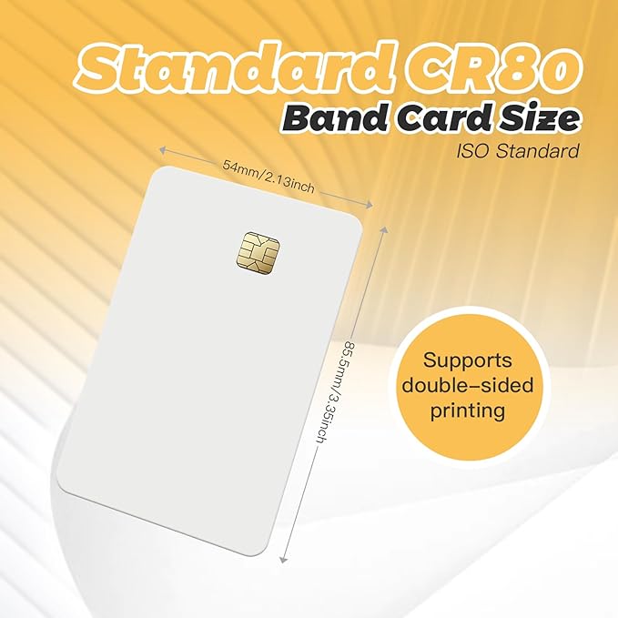 SLE4442 Contact IC Cards (Pack of 50)– ISO PVC Smart Chip Cards for Access Control Systems, Secure Storage & ID Management
