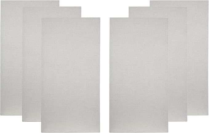 ATS Acoustics Home Office Residential Acoustic Treatment Room Kit Sound Absorbing Acoustic Panel 6 Pack for 50-100 Sq Ft (Oyster)