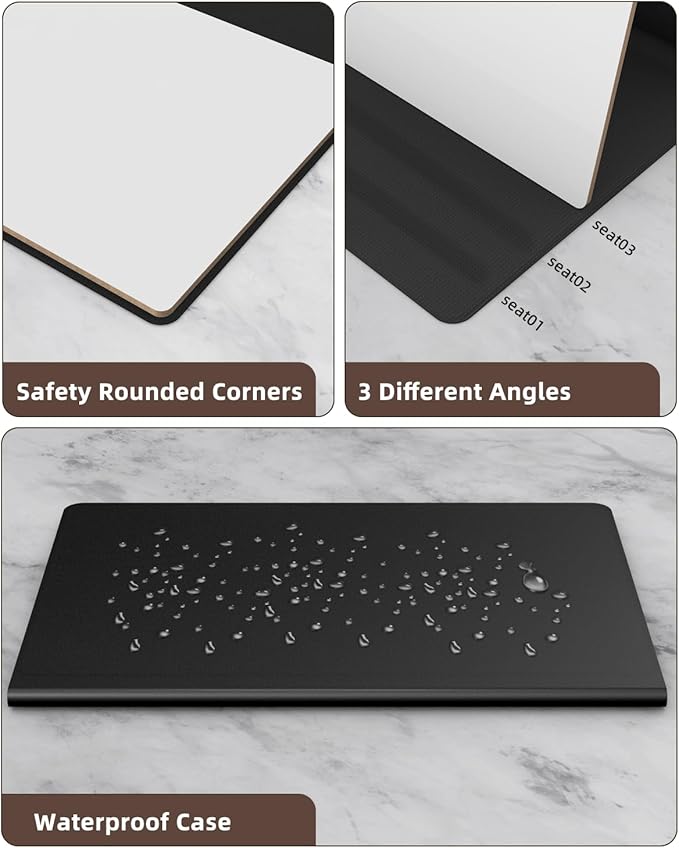 Mehaving Small Dry Erase Board with Stand for Desk, Portable Reusable Desktop Notepad, 9.5 * 6.6in Memo White Board,Office Home Supplies Desk Accessories MH770 (Orange)
