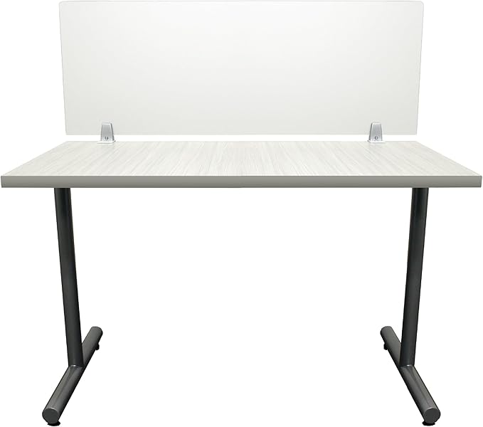 OBEX Frosted Acrylic Desk Mounted Privacy Panel, 18" x 72", Frosted