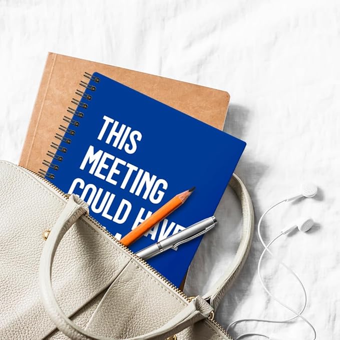 XQLZY This Meeting Could Have Been A Fist Fight Klein Blue Spiral Notebook, Funny Corporate Humor Notepad, Office Sarcastic Humor Gifts for Men Women Coworker BFF Friend, Coworker Christmas Gifts
