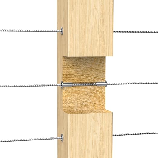 BLIKA 80 Pack Stainless Steel Protector Sleeves for 1/8" Deck Cable Railing, for Wood/Composite Posts, T316 Marine Grade, Cable Railing Protector Sleeves