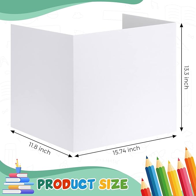 Zhehao 24 Pcs Privacy Boards for Student Desks Bright Colored Classroom Desk Divider Trifold Table Panel Privacy Folders Screen Partition for School Teacher Student Study Test Home