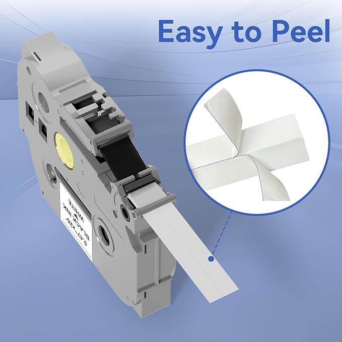 10pack TZe231 Replacement for Brother Label Maker Tape TZe TZ Tape 12mm 0.47 Inch Laminated White P Touch Label Tape, Compatible with Brother PT-D210 D220 H110 D400 D410 D600 D610BT