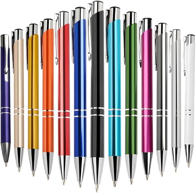 Yucold Customized ballpoint pens in bulk, personalized ballpoint pens with free engraving, for use in companies, enterprises, graduation anniversaries (Grey,130)