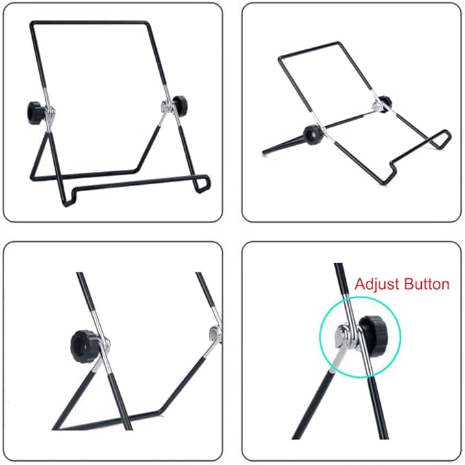 MOACC Tablet Holder Stand, Universal Multi-Angle Non-Slip Adjustable Holder Cradle for 9-12.9 inch Tablet PC, Pad (Black)