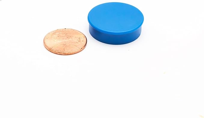 Bullseye Office 24 Round Assorted Color Fridge Magnets, Button Shaped, Small Colorful Magnetic Discs for Kitchen, Cabinet or Classroom, Perfect Whiteboard Supplies for Teachers (Assorted Color)