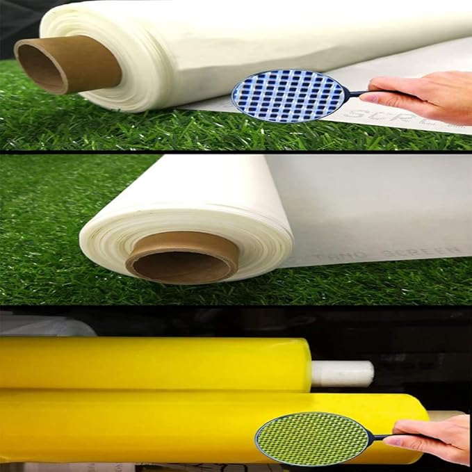 3 Yards 1.27 Meters Silk Screen Printing Fabric Mesh Screen Printing Mesh Wide High Tension Mesh Making Ink Supplies 110 Mesh（43T）