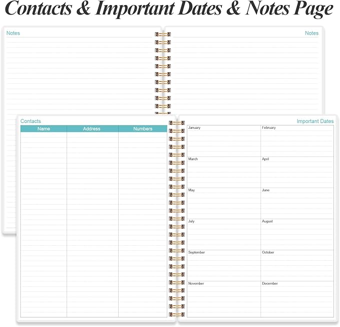 2026-2027 Planner - 18 Months Weekly & Monthly Planner from January 2026 - June 2027, Planners 2026-2027 with Elastic Closure, Inner Pocket, 8.5" x 11", Flower-C