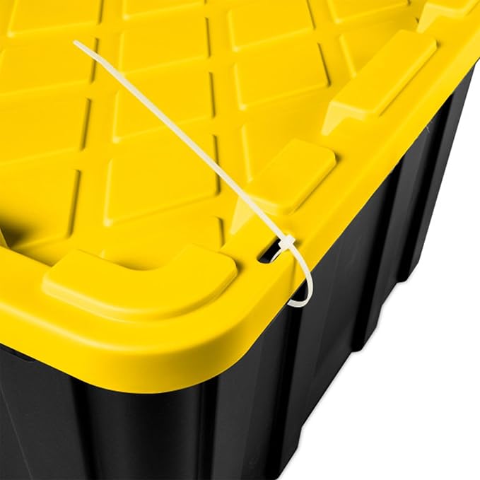 Sterilite 24-Pack Industrial Tote, Plastic Storage Container Bins with Lids, 27 Gallon - Heavy-Duty Organizing Containers for Closet, Bathroom, and Office