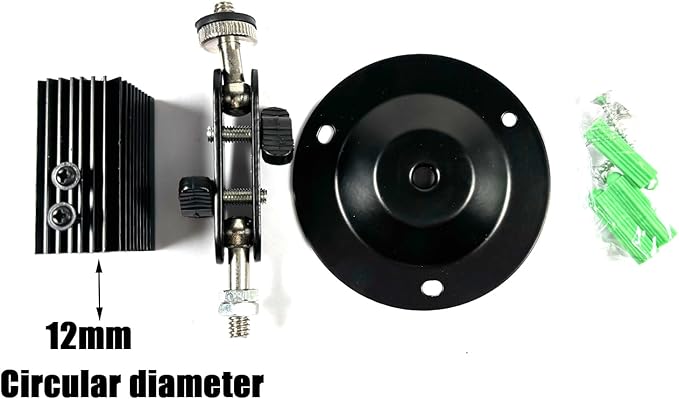 Laser Positioning Bracket Laser Module Fixing Bracket 360-degree Adjustable Positioning Bracket 12mm (12mm-2packs)