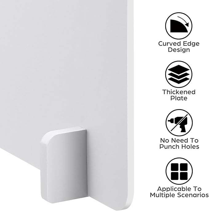STOBOK Anti-Droplet Partition Board 15.7X11.8 Inch Desktop Spray Proof Guard for Dining Table Office Desk Divider Panel with Rounded Edges for