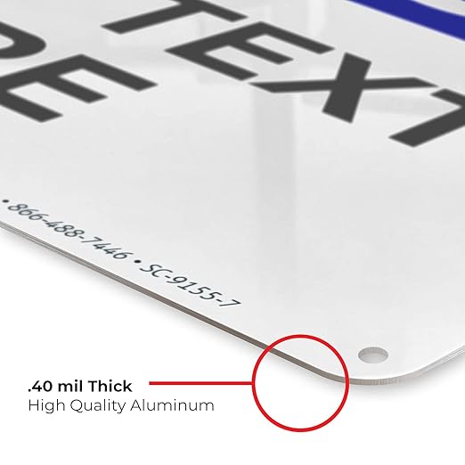 Custom Notice Sign, OSHA Sign, 10x7 Inches, Rust Free .040 Aluminum, Fade Resistant, Indoor/Outdoor Use, Made in USA by Signs
