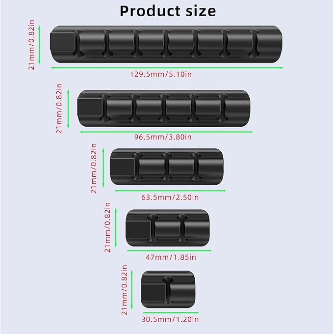 ITUGOU 11PCS Cable Management Cord Holder Organizer, Magnetic Cable Clips Adhesive Wire Keeper, Under Desk for Bedside Nightstand Table Desktop USB Wall Car Office Workspace Accessories (Black)