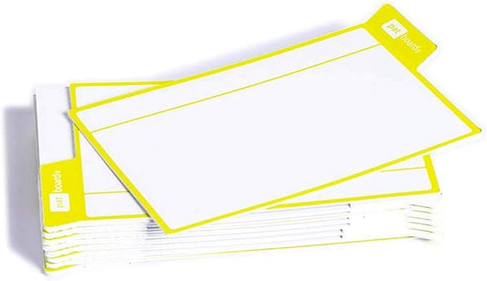 PATboard Scrum Board and Kanban Board - 16 Task Cards Medium - with nanocups® for Glass - Lime