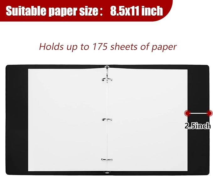 Vienrose 3 Ring Binder 1 Inch Round Rings with Linen Fabric Cover, Fits 8.5 x 11 Inch Paper, Durable Organizer for School, Office, Home, Recipes, Grey